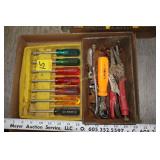 Nut drivers,ratchet, needle nose vice grip