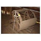 Antique steel wheel & axle implement