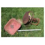 Tractor seat & large closing wheel