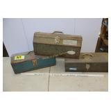 3 metal toolboxes