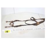 Military bit on bridle