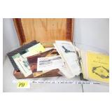 wooden box & old gun manuals