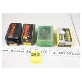.270 cal bullet boxes 2 full, 2 partials