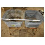 Double Galvanized Washtub