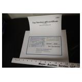 Tax Services gift certificate