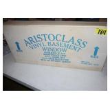 basement window - NIB white 32' x 15' w/screen