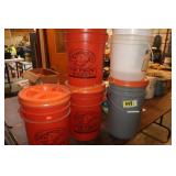 fish buckets w/ some lid seats