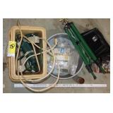 multiple outlet cords, sprinkler, drain pan