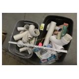 PVC pipe, T's, misc