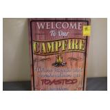 Campfire tin sign