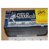 204 Ruger Fiocchi 40 grain V Max 50 rounds