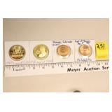 4ct Commemorative Coins - 2 ct layered 24K Gold
