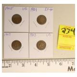 Indian Head Pennies (4)