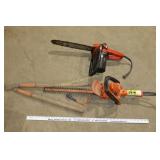 Electric chain saw & hedger