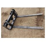 Pallet forks 5', reciever hitch, bale spear mounts