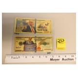 Gold Foil Trump Train Collectible dollars
