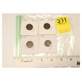 1890 Indian Head Pennies (4ct)