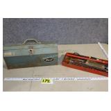 Huot tool box & contents, sockets & wrenches