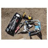 20V DeWalt light, air tools, hangers, hand tools