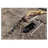 3 point post auger & 2 bits 12" & 6"