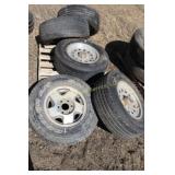 17" tires on aluminum wheels set of 4