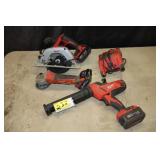 Milwaukee 18V Tools, 3 batteries & charger