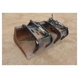 Bucket with Grapple - skidloader mount