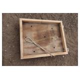 Wooden cart on wheels