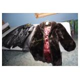 Leather Jacket & Fur Look Jacket