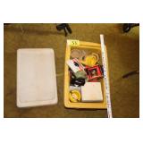 Cooler full of fishing line and fish stuff