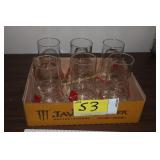 7 UP Glasses upside down logo 6ct