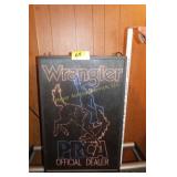 Wrangler PRCA lighted sign- color changing