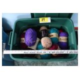 Tote of yarn