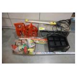 sprayers, hose reels, light, bench