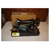 Antique Singer sewing machine in case