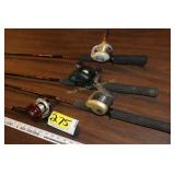 4 Fishing Poles Baitcast