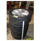 4 Chevy rims w/ used Firehawk tires P235/50R18