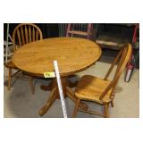 Pedestal table & 2 chairs