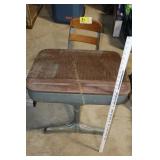 Antique School Desk with Chair
