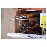 set of screwdrivers w/open end wrenches
