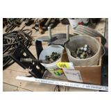 hydraulic fittings, toolbox bracket, 2 rims w/bad