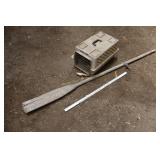 wooden boat oar & pet carrier
