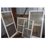 Two Antique Glass Pane doors