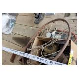 tie down straps, basketball hoop, air pump, etc