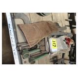 welding gloves, assorted hoses & wrenches