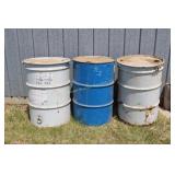 3 - 50 gallon barrels