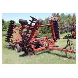 Case 496 22' Disc w/spring gangs & 3 bar harrow