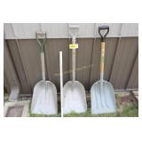 3 Scoop Shovels