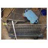Cart with rubber mats & rolling carts