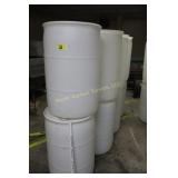 8 empty DEF barrels
